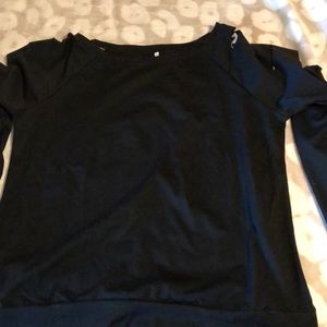 Black Sweater with Chetah print detail